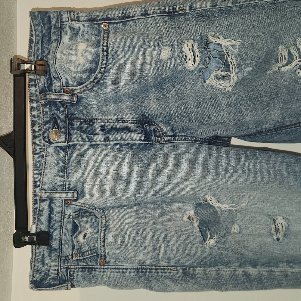 Distressed Light Blue Jeans